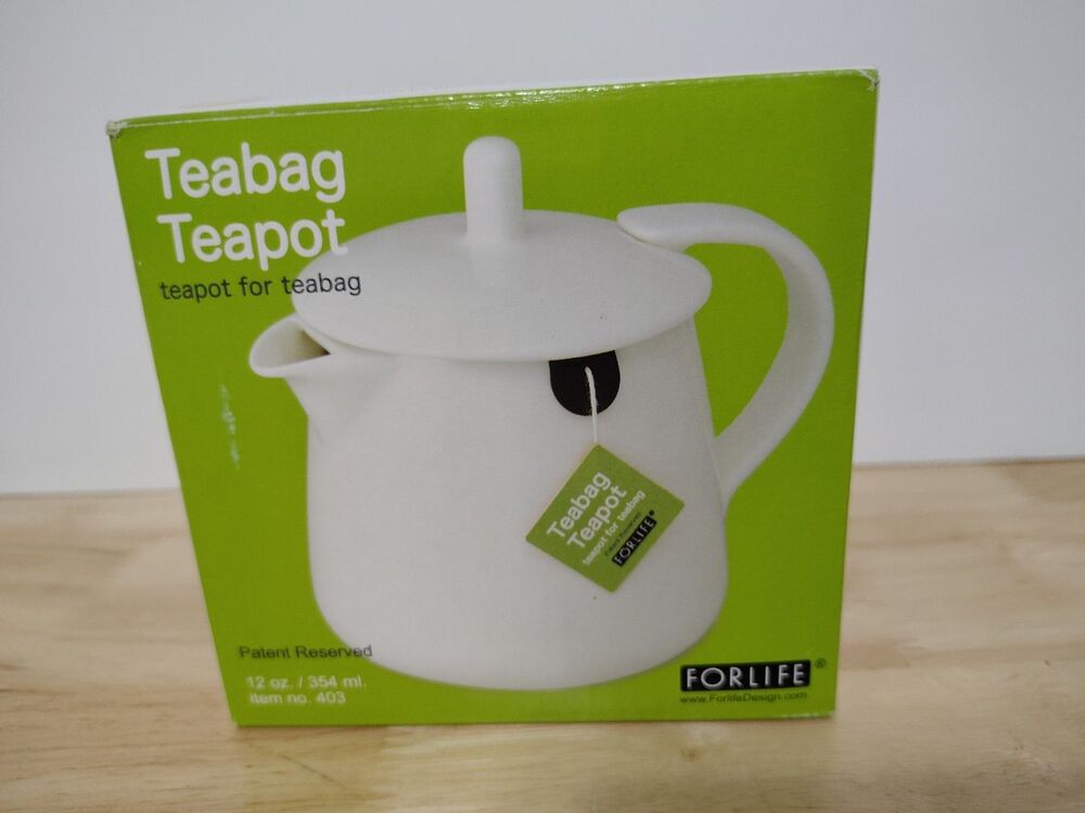 ForLife Company 12 Oz Tea Bag Ceramic Teapot In Mandarin Orange New Opened Box